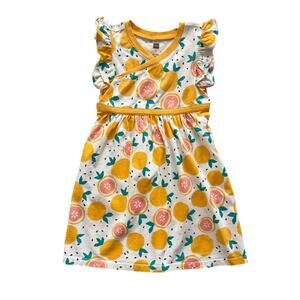 Tea Collection USA Florida Citrus Wrap Neck Dress Size 5